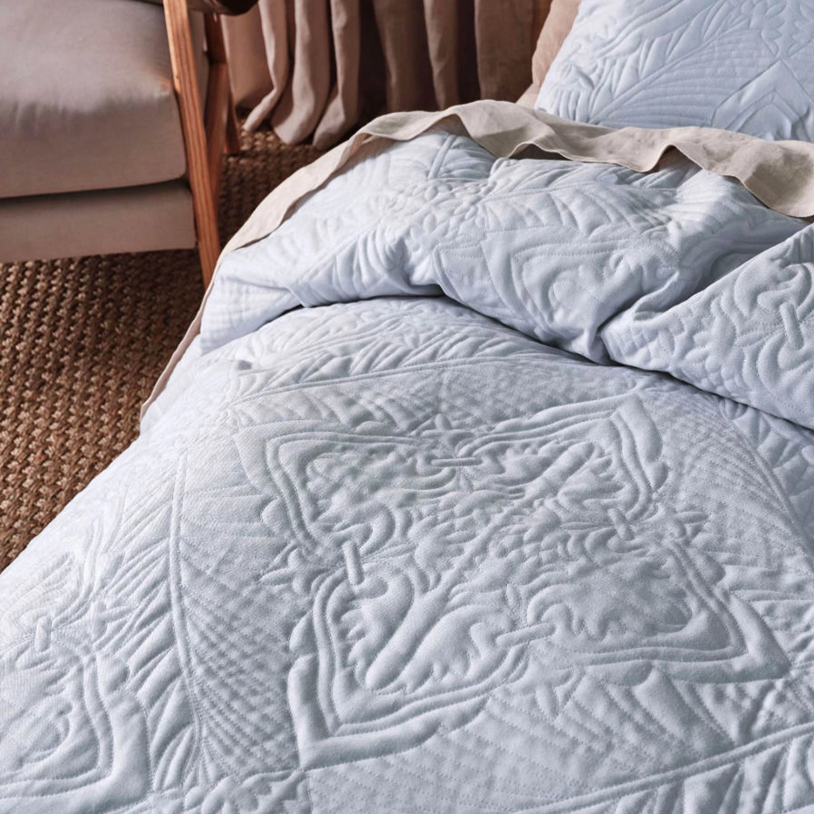 Isadora Quilt Cover Set Sky by Linen House