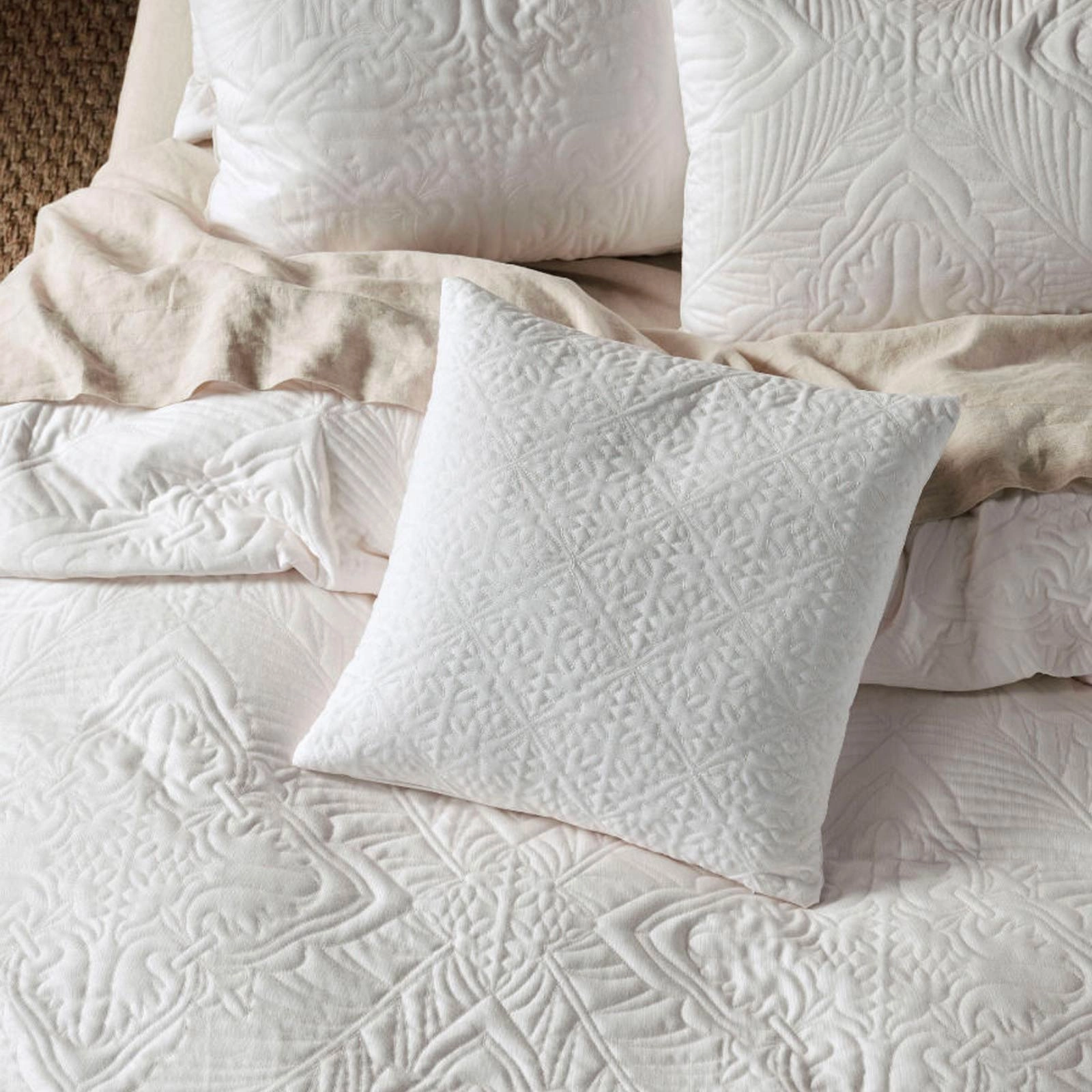 Isadora Quilt Cover Set Sugar by Linen House