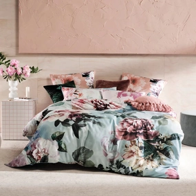 Julieta Arctic Quilt Cover Set by Linen House