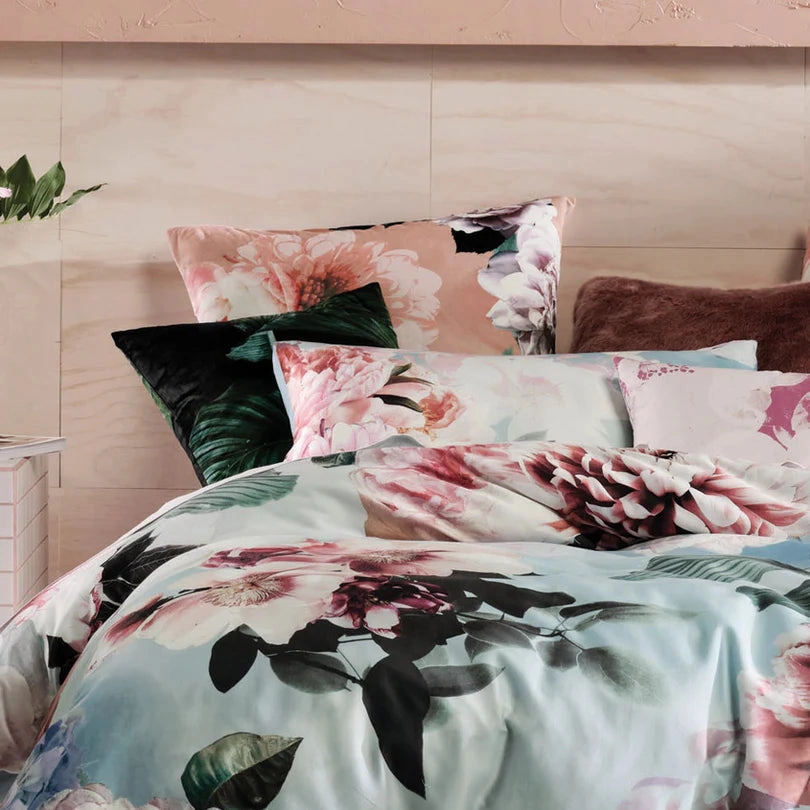 Julieta Arctic Quilt Cover Set by Linen House