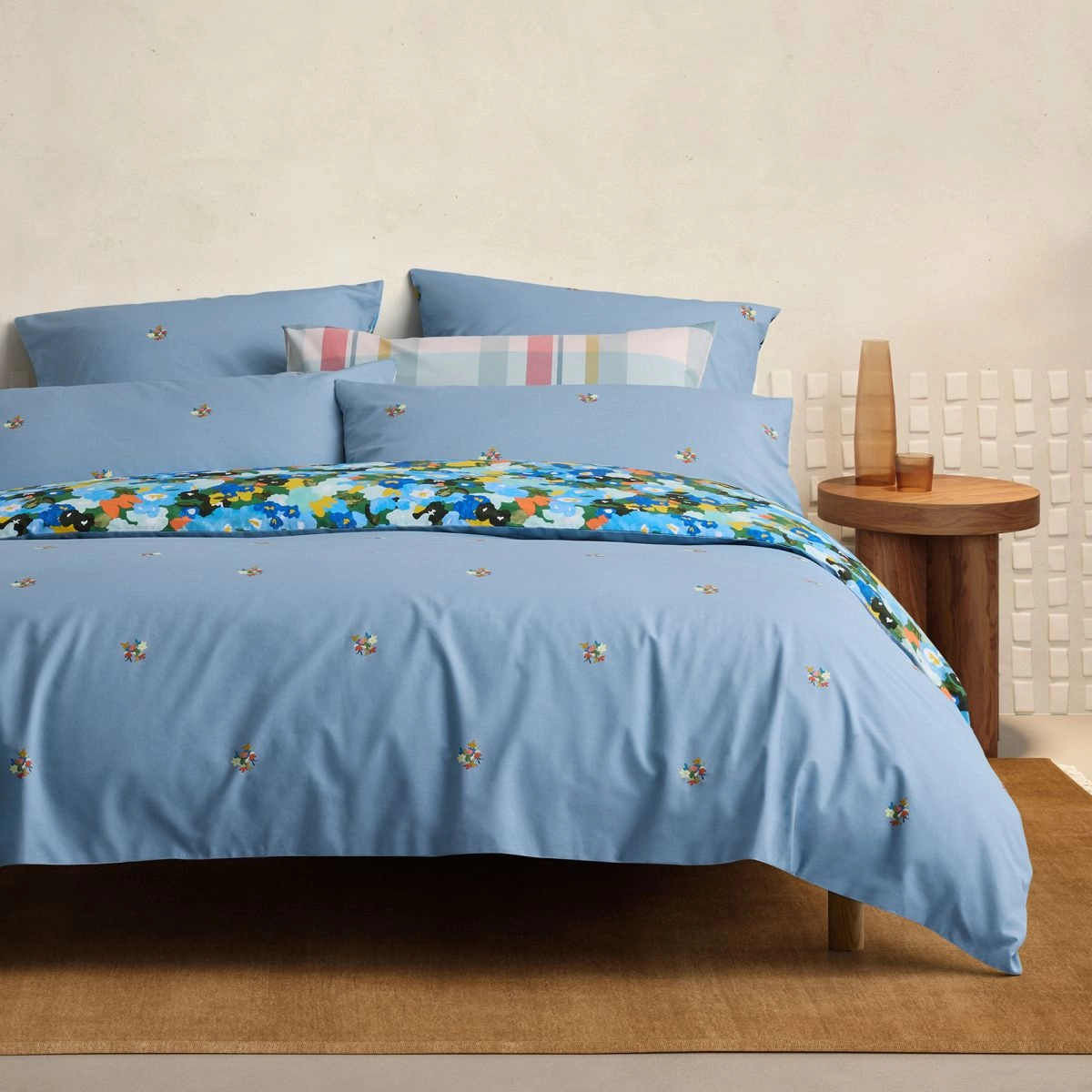Juni Bower Blue Quilt Cover Set by Sheridan