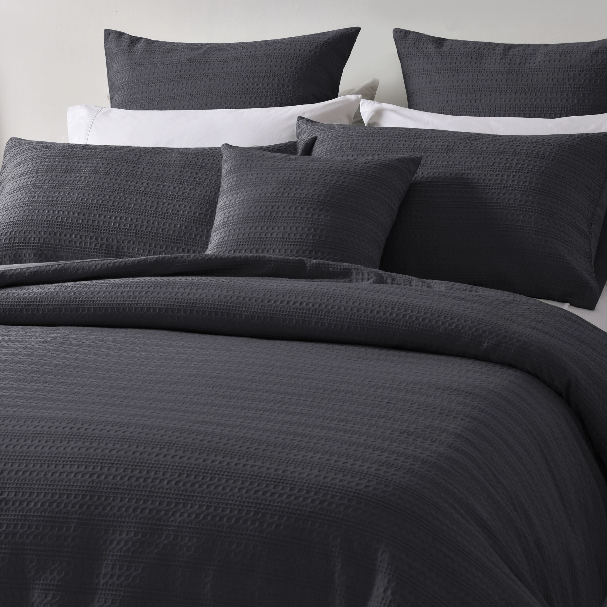 Kahlani Charcoal Quilt Cover Set By Bianca