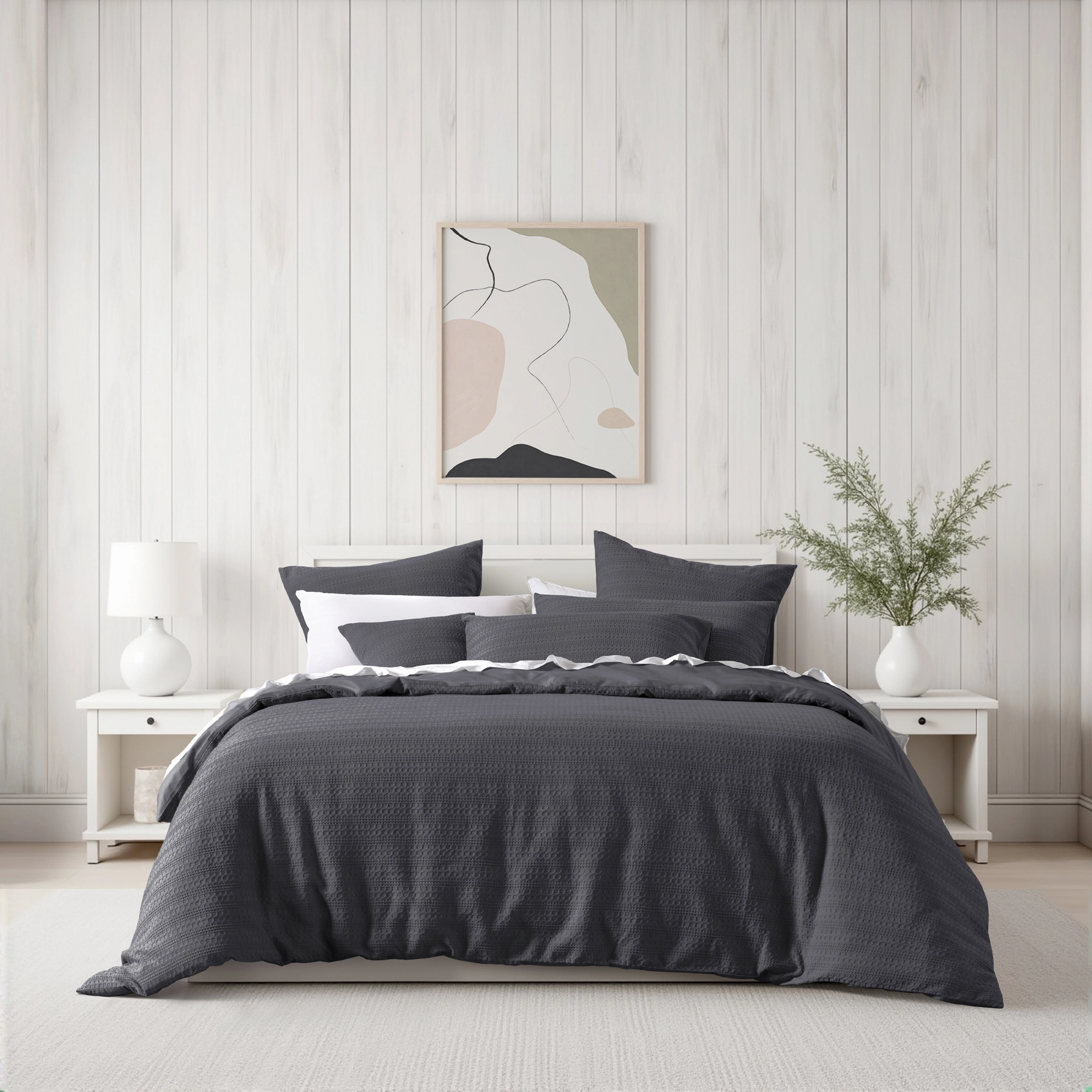 Kahlani Charcoal Quilt Cover Set By Bianca