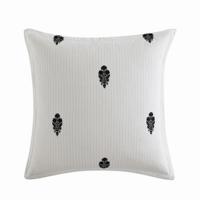 Khari Charcoal European Pillowcase by Private Collection