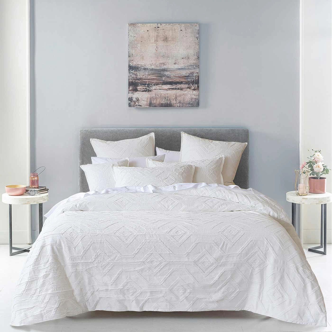 Kora White Quilt Cover Set By Bianca
