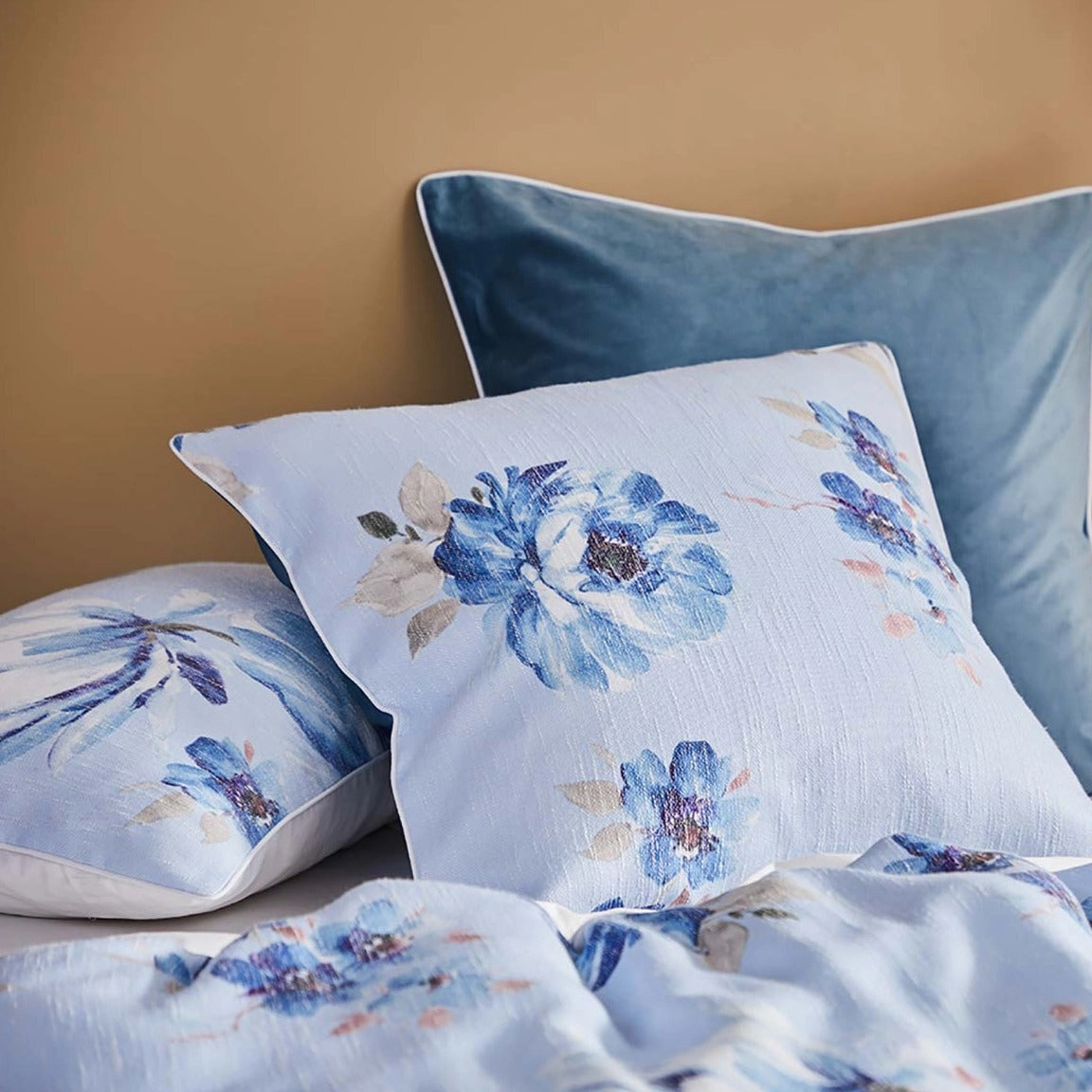 Lara Blue Quilt Cover Set by Logan and Mason Platinum