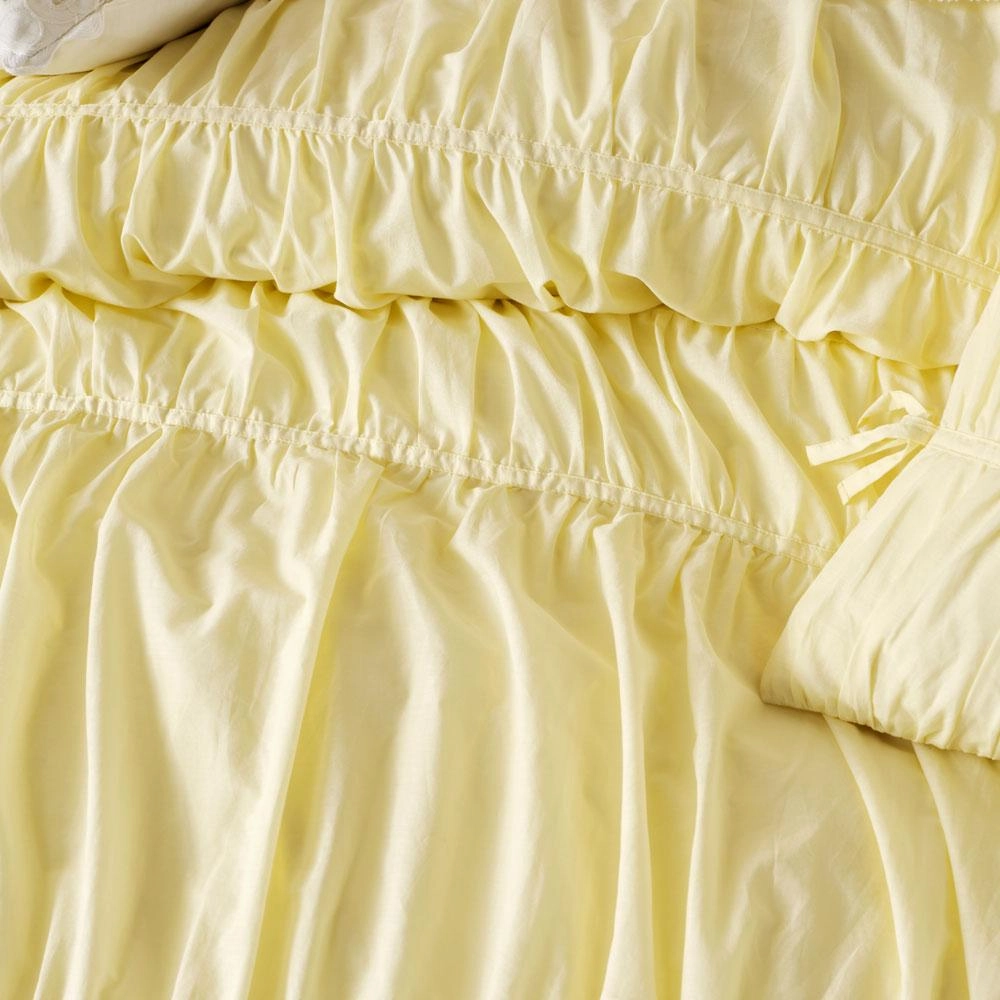 Layla Lemon Quilt Cover Set by Linen House