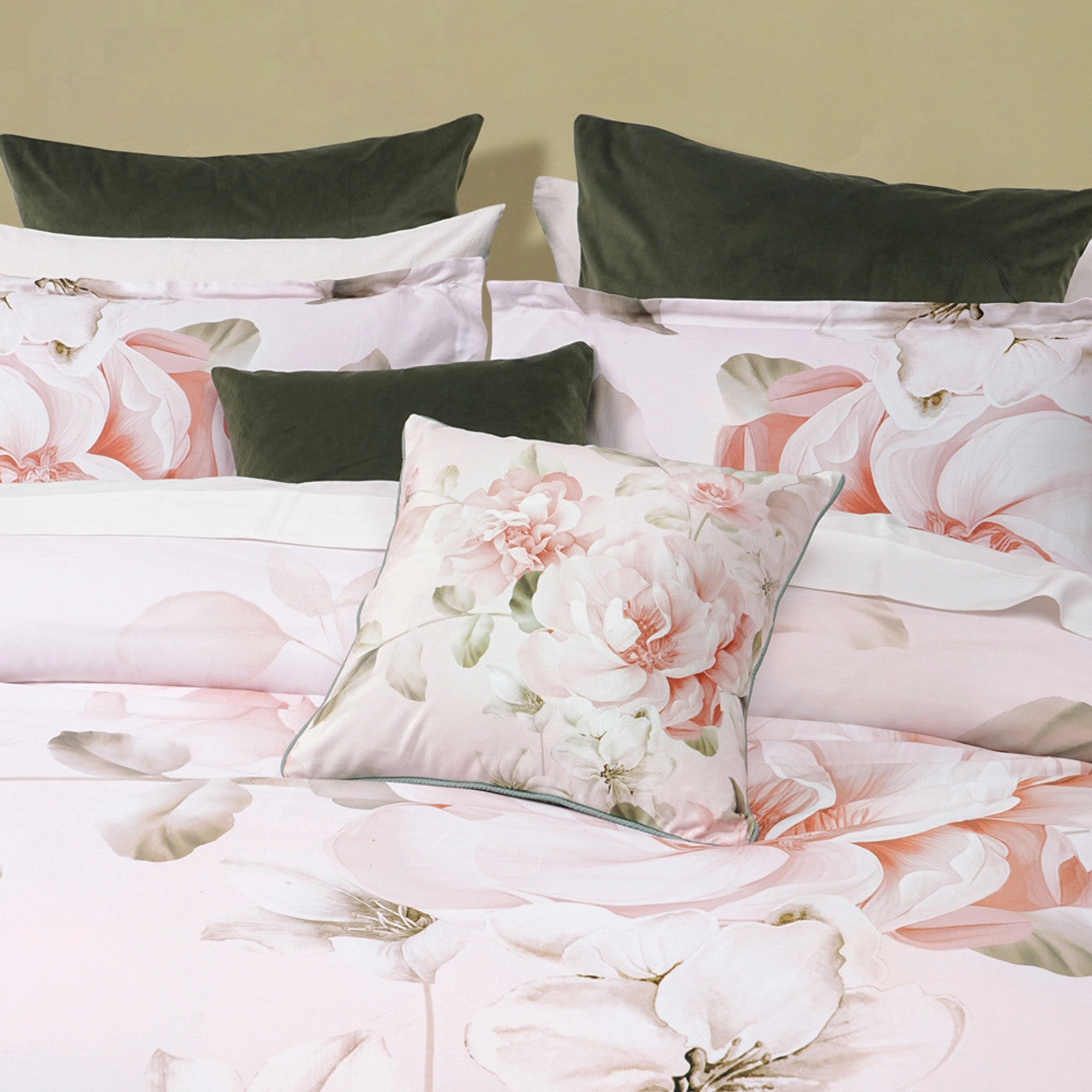 Layla Peach Quilt Cover Set by Bianca