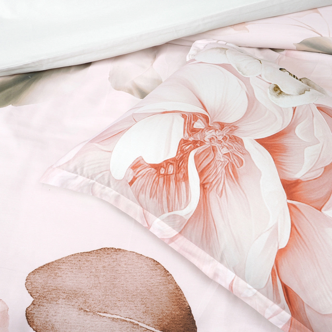 Layla Peach Quilt Cover Set by Bianca