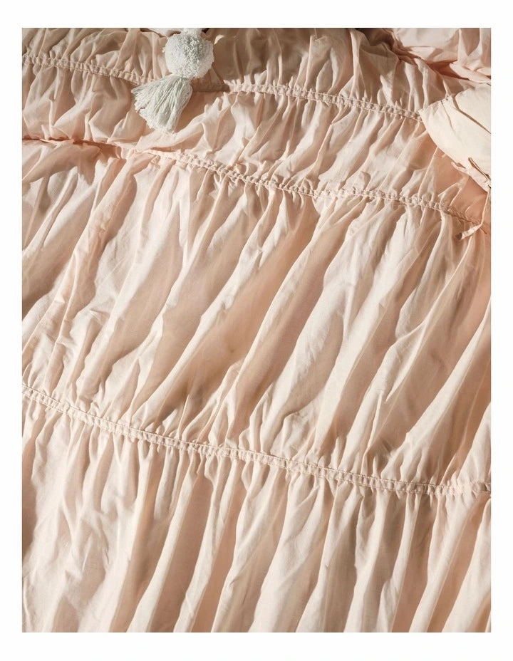 Layla Pink Quilt Cover Set by Linen House