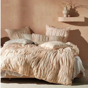 Layla Pink Quilt Cover Set by Linen House