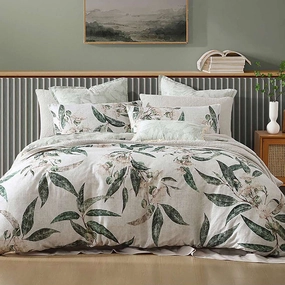 Leeton Eucalyptus Quilt Cover Set by Logan and Mason