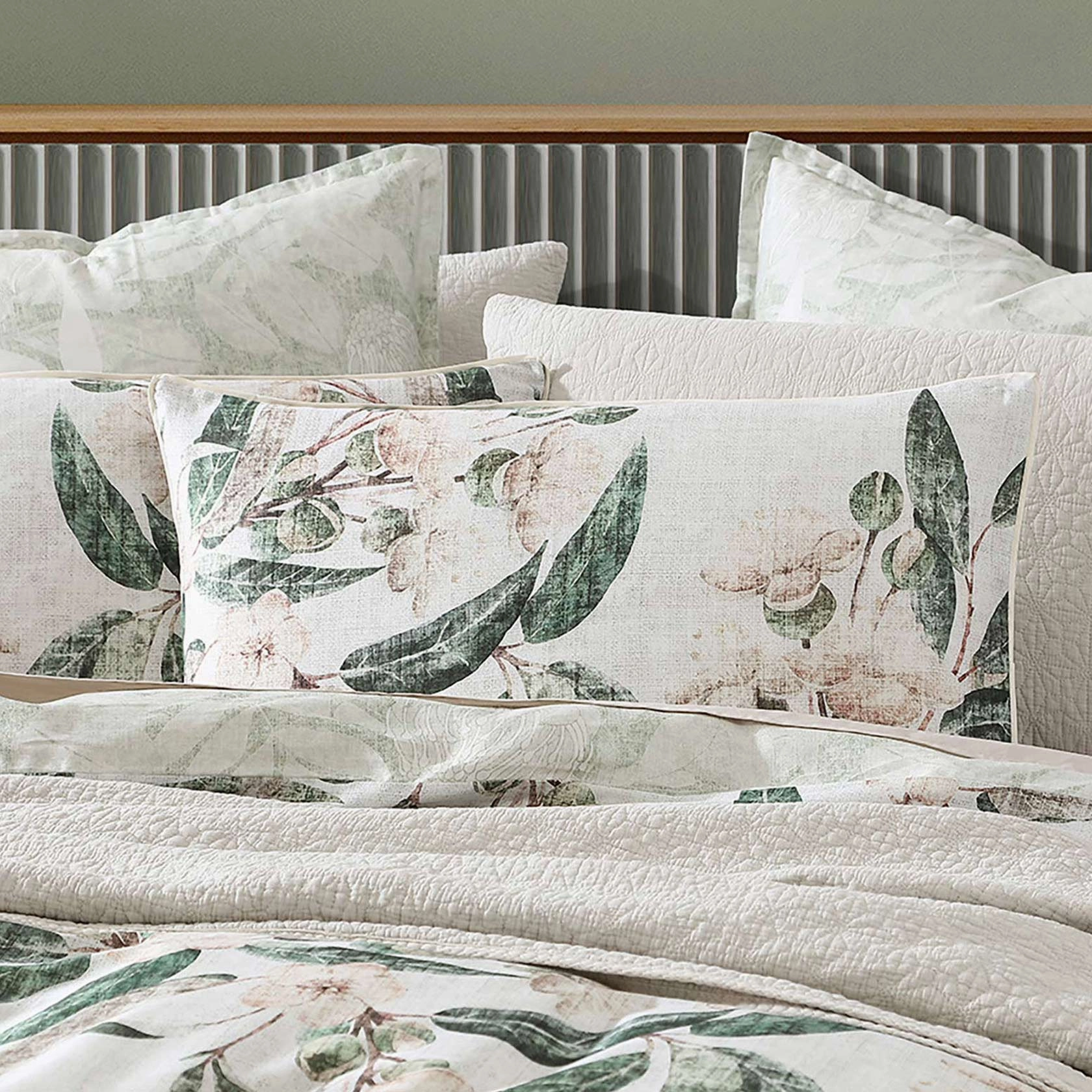 Leeton Eucalyptus Quilt Cover Set by Logan and Mason