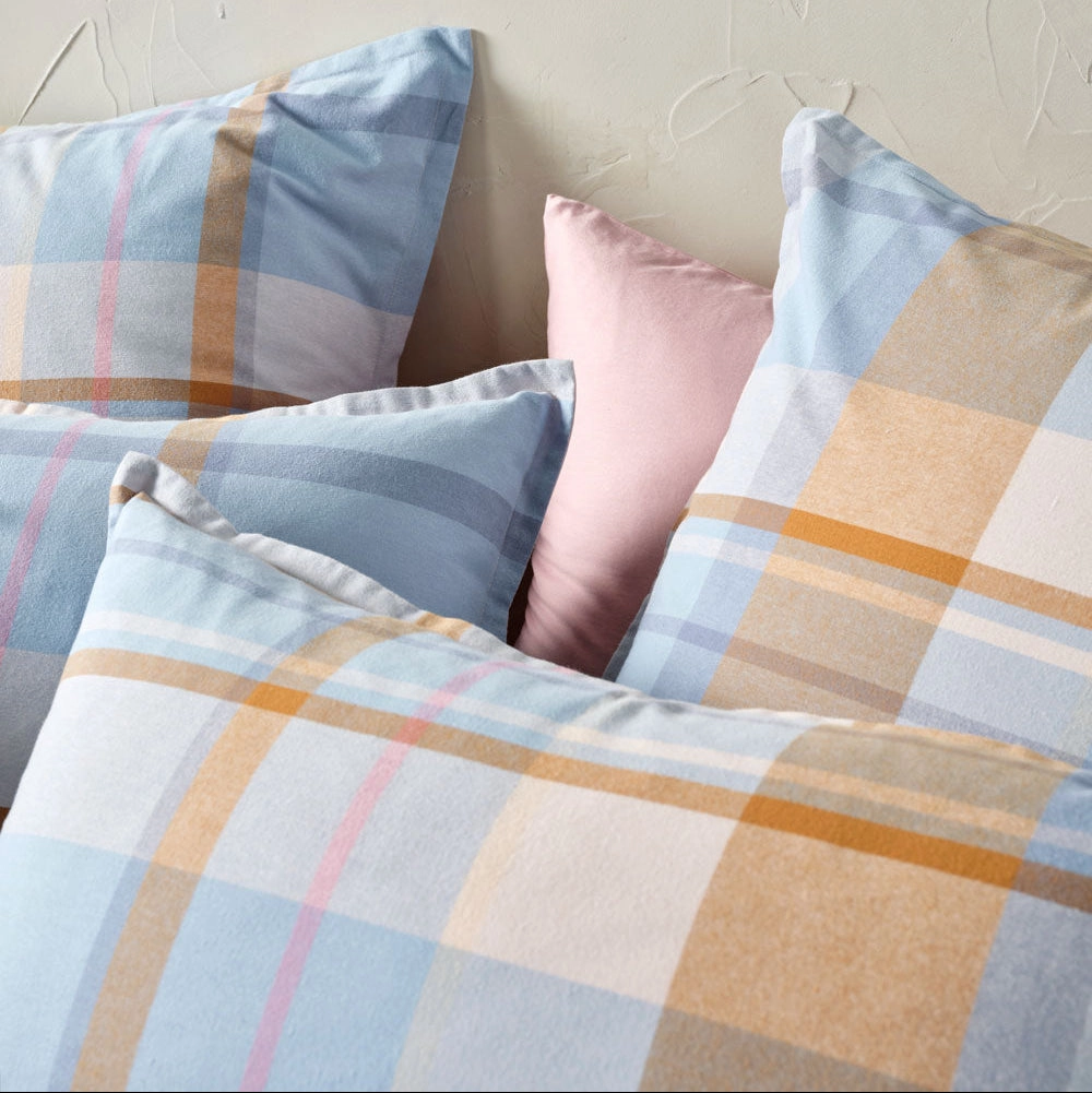 Lennon Blue Quilt Cover Set by Linen House