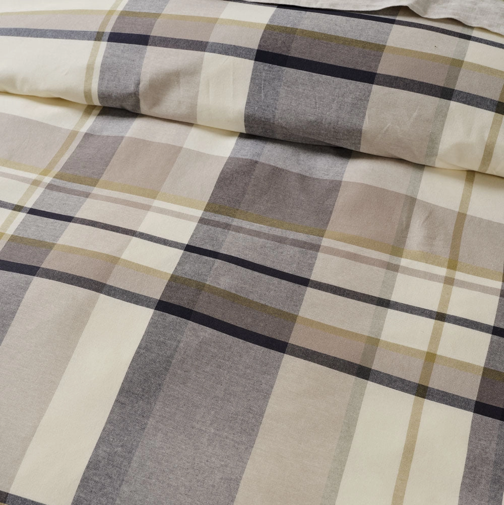 Lennon Stone Quilt Cover Set by Linen House
