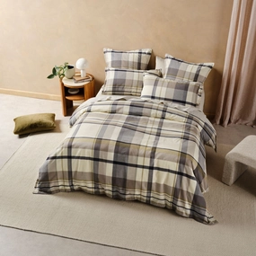 Lennon Stone Quilt Cover Set by Linen House