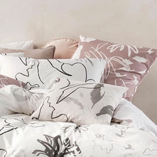 Lennox Neutral Quilt Cover Set by Linen House