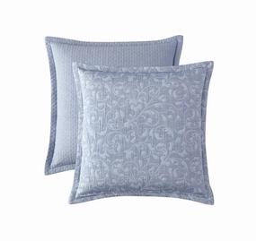 Leoni Blue European Pillowcase by Private Collection