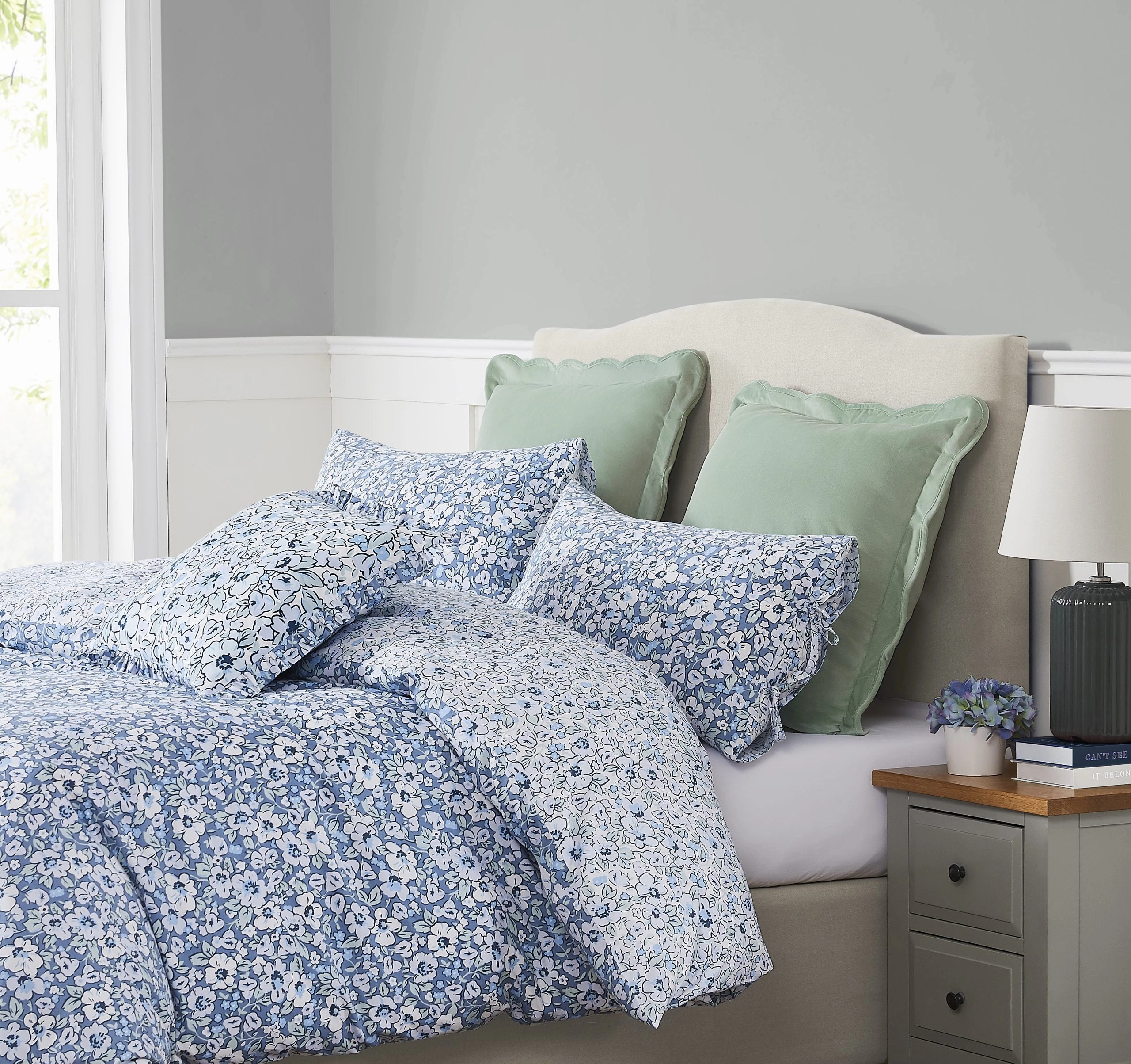 Libby Blue Quilt Cover Set by Laura Ashley