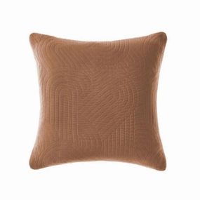 Lila Pecan Cushion 48 x 48 cm by Linen House
