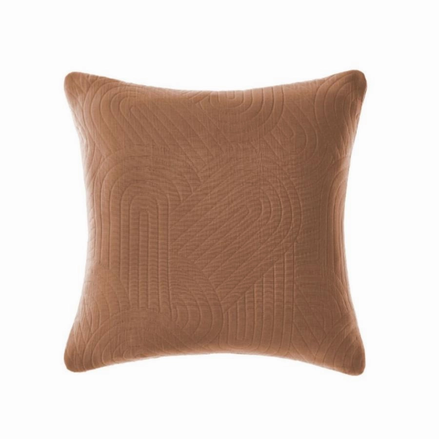 Lila Pecan Cushion 48 x 48 cm by Linen House