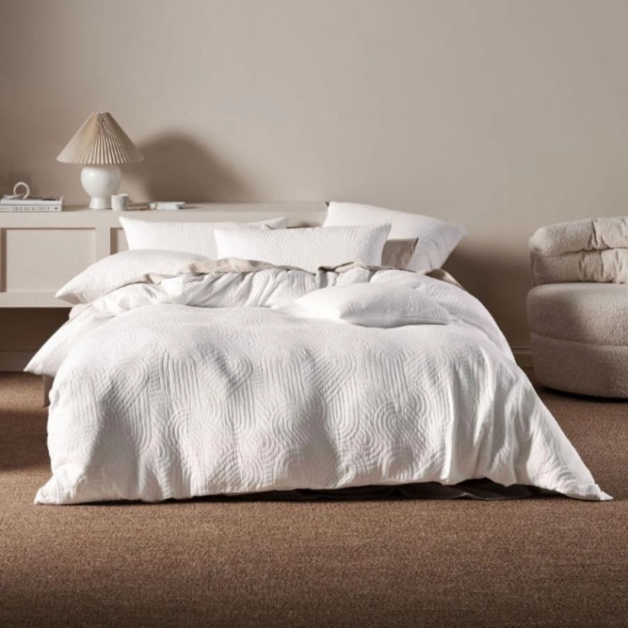 Lila Sugar Quilt Cover Set by Linen House