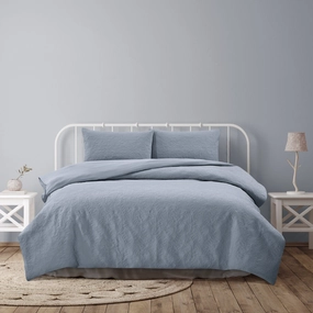 Lottie Bluebell Embossed Quilt Cover Set by Ardor