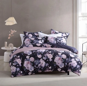 Macy Violet Quilt Cover Set by Logan and Mason Platinum