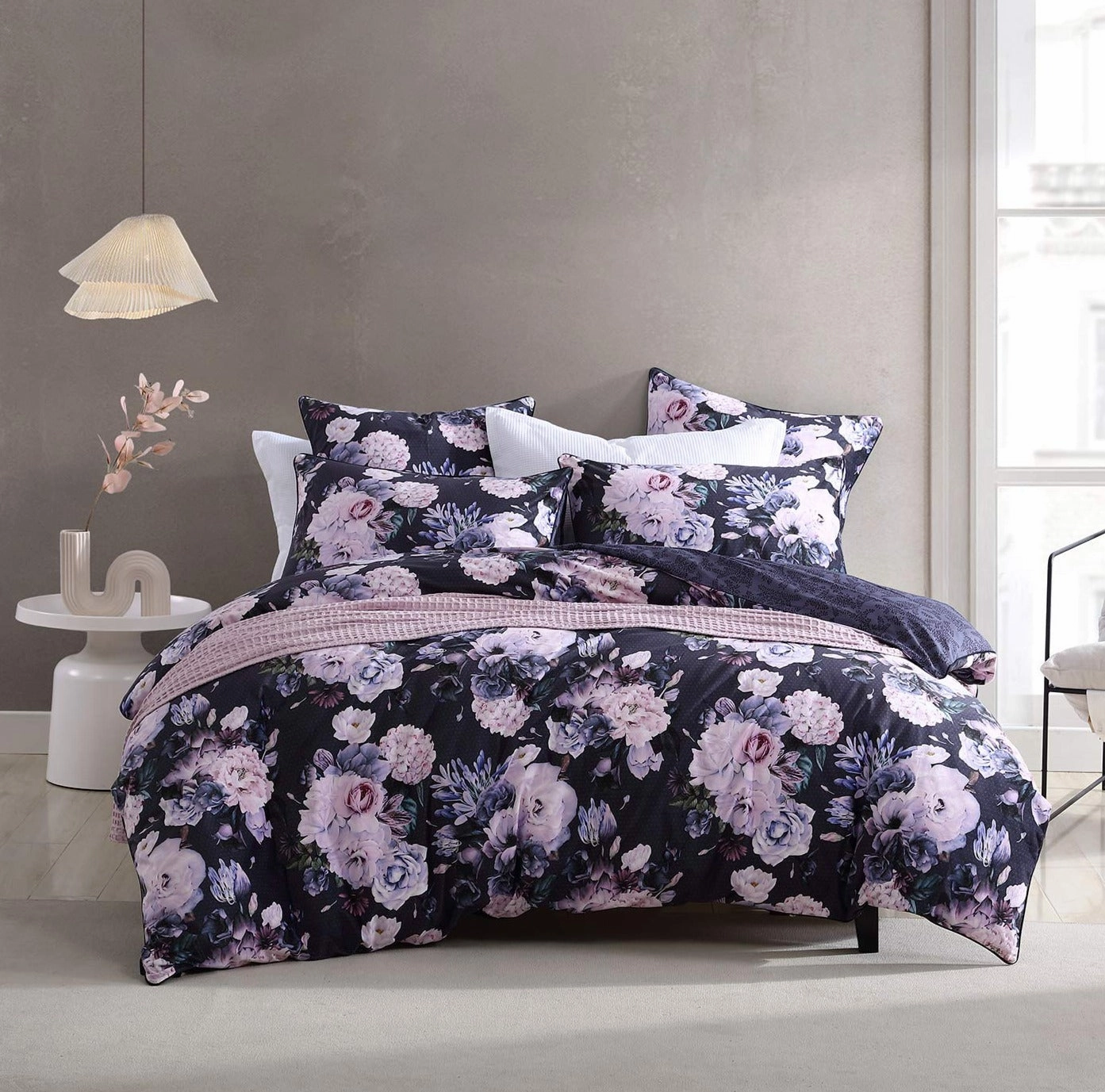 Macy Violet Quilt Cover Set by Logan and Mason Platinum