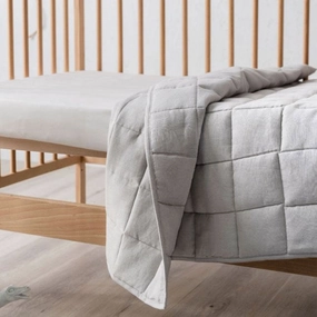 Maddison Grey Cot Coverlet Set by Hiccups