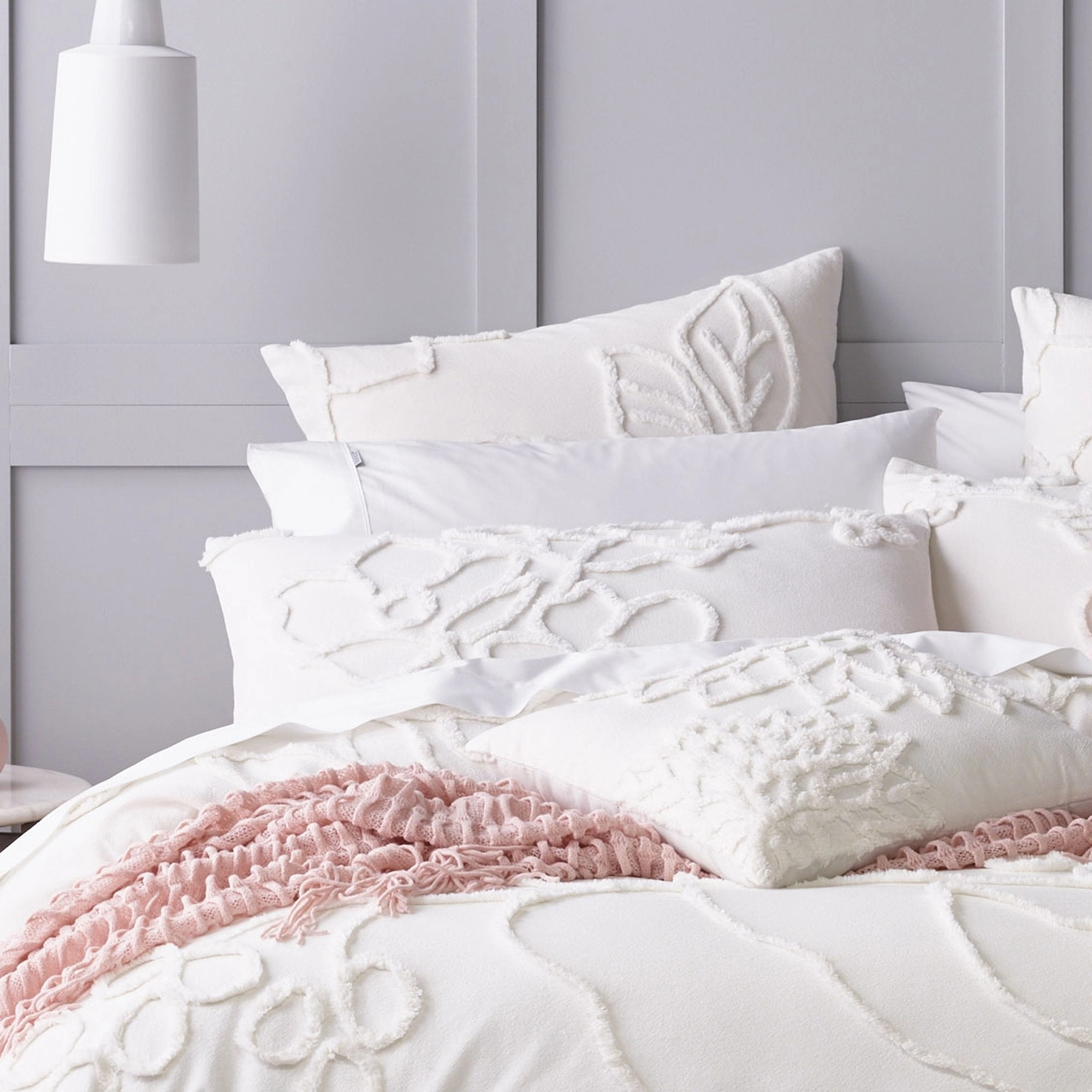 Maisha Quilt Cover Set Coconut Milk by Bianca