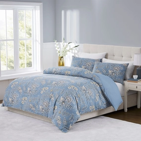 Marlbrook Dusky Seaspray Quilt Cover Set by Laura Ashley
