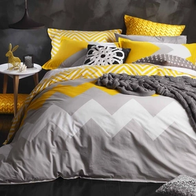 Marley Yellow Quilt Cover Set by Logan and Mason