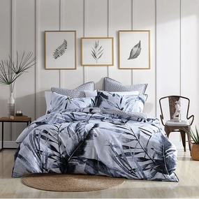 Matira Black Quilt Cover Set by Logan and Mason