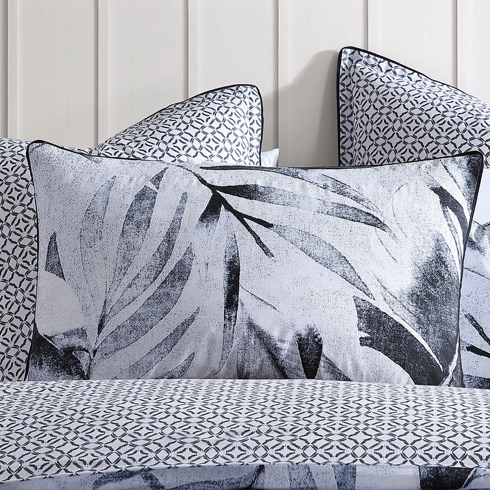 Matira Black Quilt Cover Set by Logan and Mason