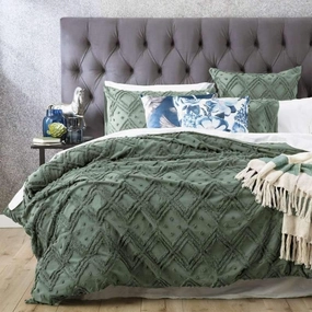 Medallion SAGE Vintage Washed Quilt Cover Set by Park Avenue
