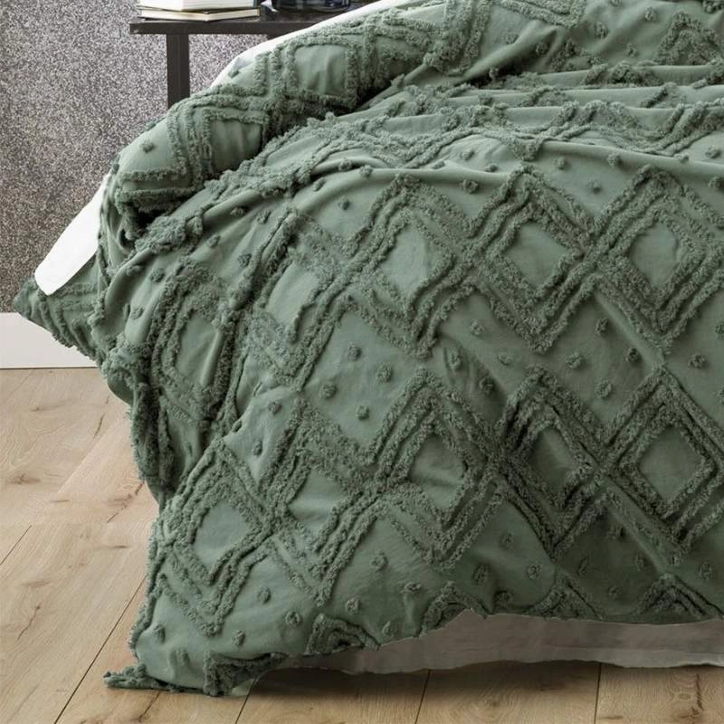 Medallion SAGE Vintage Washed Quilt Cover Set by Park Avenue
