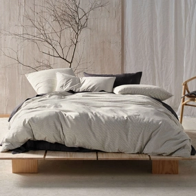 Napier Black Quilt Cover Set by Linen House
