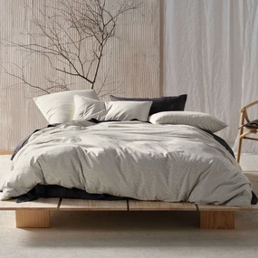 Napier Black Quilt Cover Set by Linen House