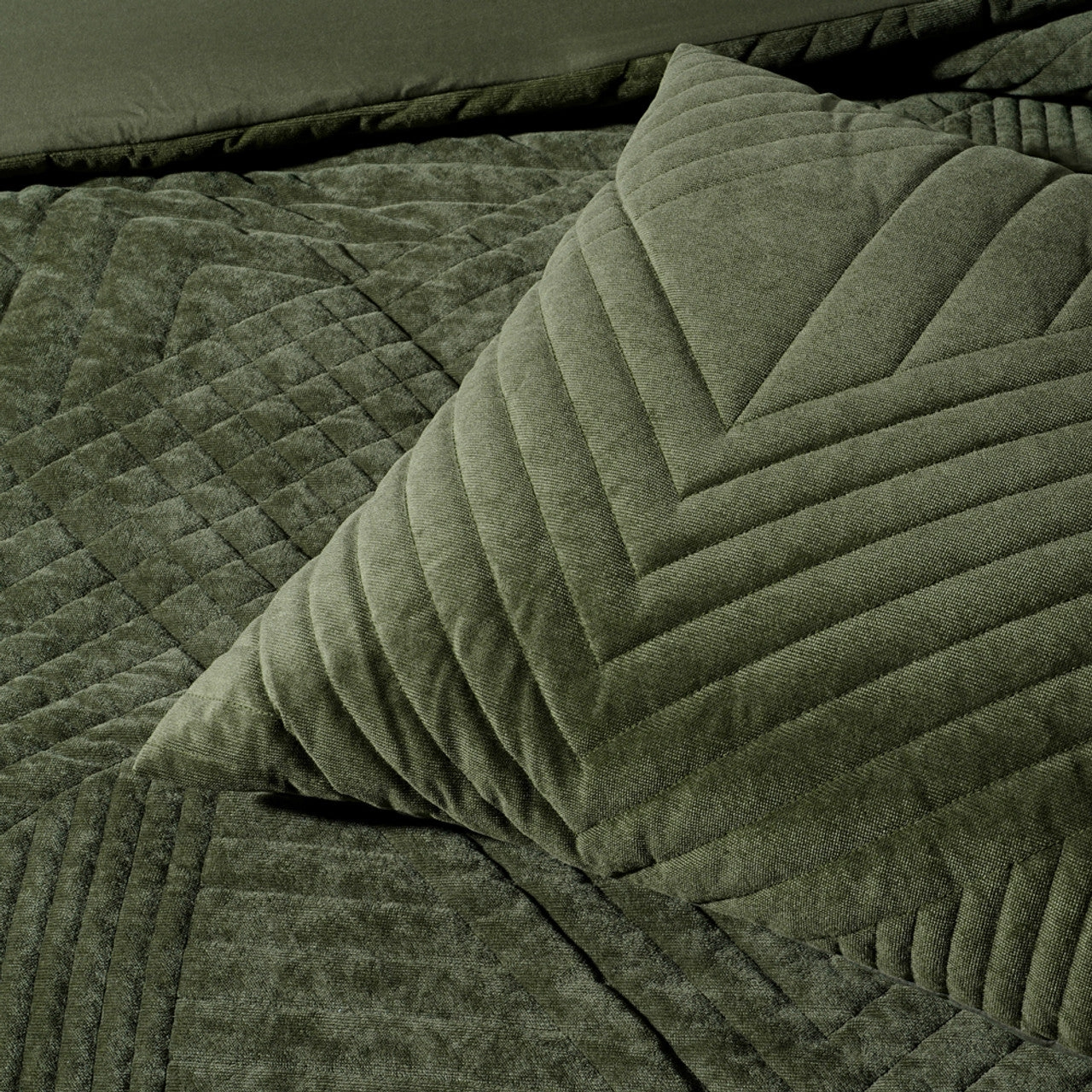 Navarro Olive Quilt Cover Set by Bianca