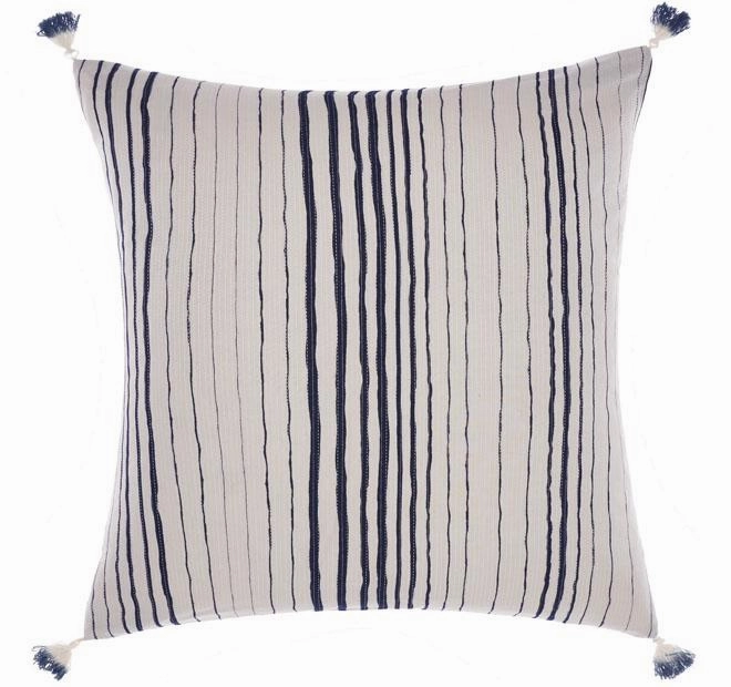 Nighttide Indigo 48 x 48cm Nautical Cushion by Linen house