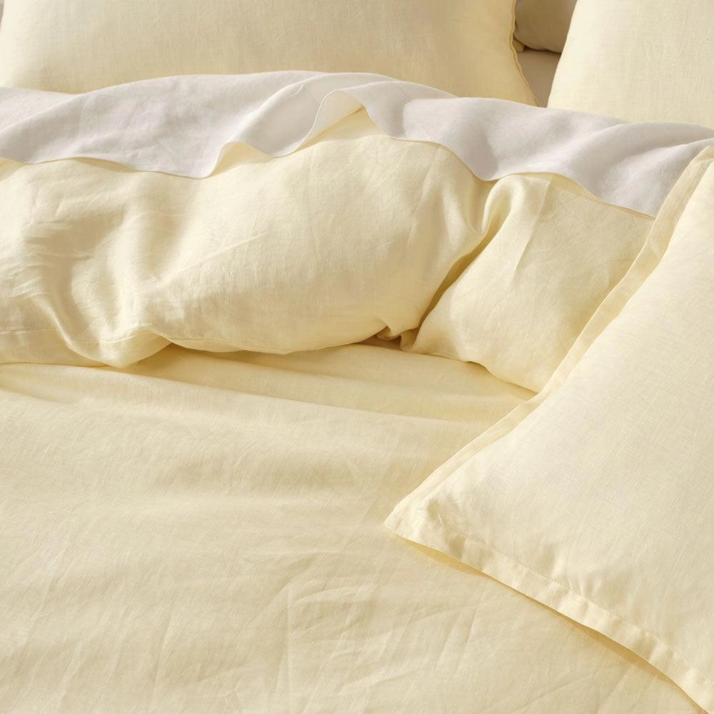 Nimes Lemon Quilt Cover Set by Linen House