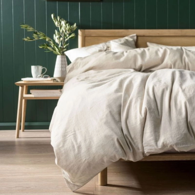Nimes Natural Linen QUILT COVER SET by Linen House
