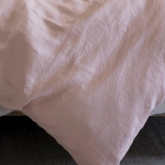 Nimes Rose PInk Linen QUILT COVER SET  by Linen House