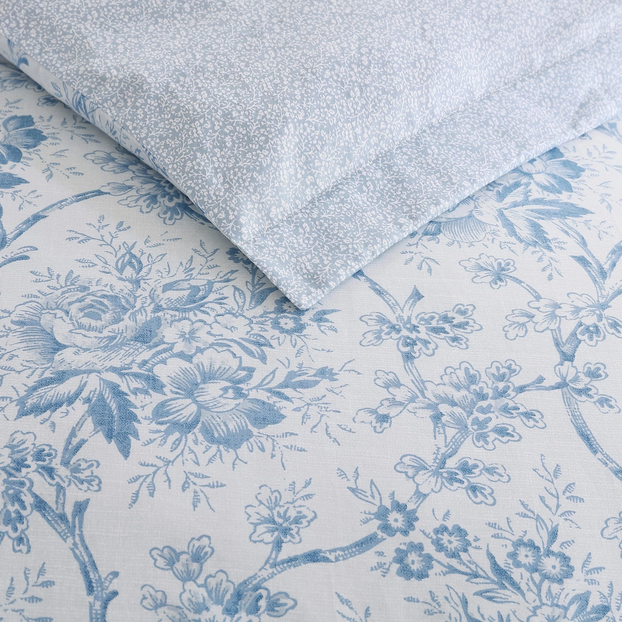 Nina Powder Blue Quilt Cover Set by Laura Ashley