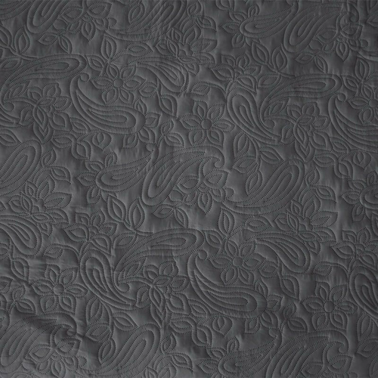 Paisley Charcoal Coverlet Set By Bambury