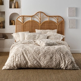 Palm Springs Quilt Cover Set NATURAL by Linen House