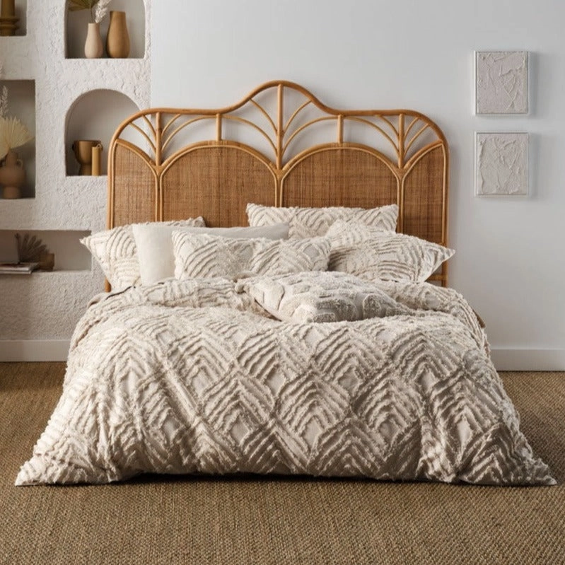 Palm Springs Quilt Cover Set NATURAL by Linen House