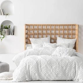 Palm Springs White Quilt Cover Set by Linen House