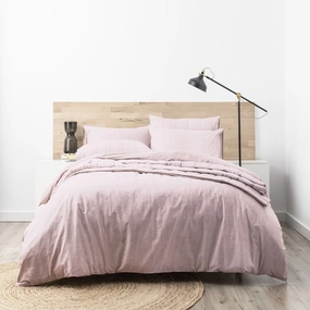 Paradis PLUM Washed Chambray Quilt Cover Set by Park Avenue